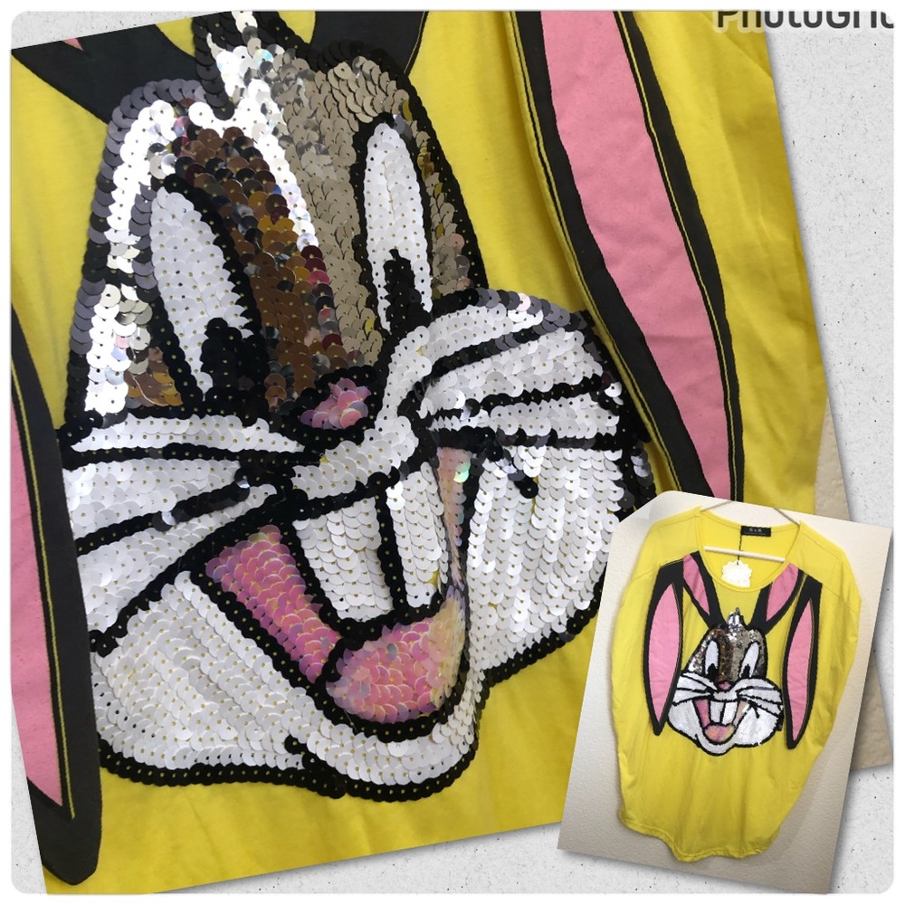 S&K Fashion Women's Clothing Bugs Bunny Sequin Fits like Medium-Large Unique